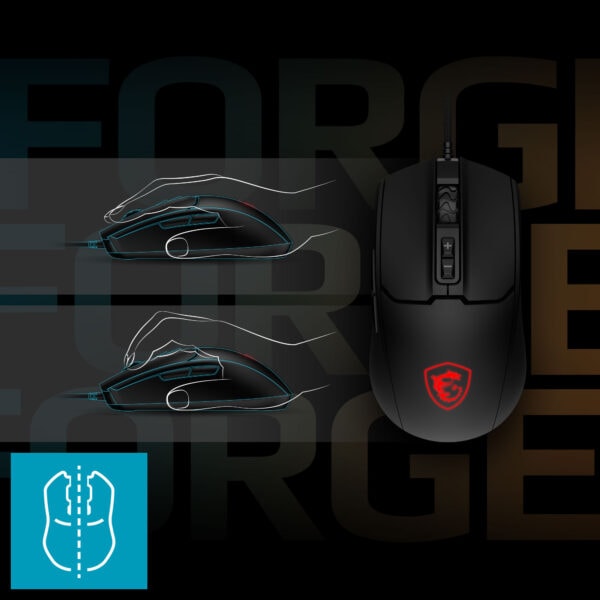 MSI FORGE GM100 RGB Gaming Mouse h5