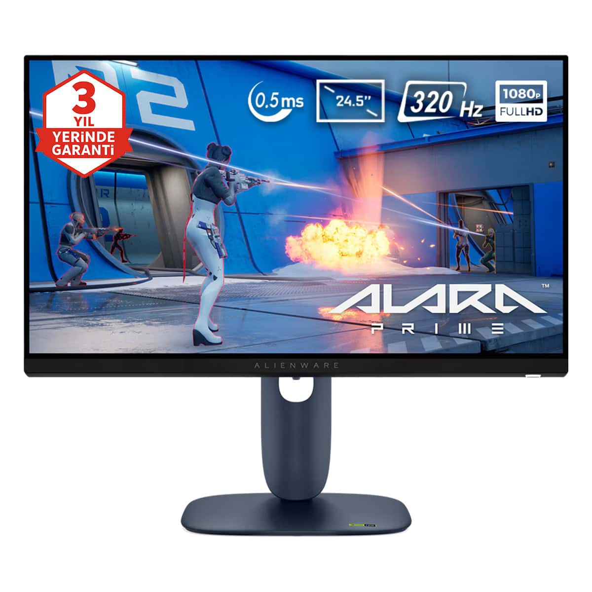 Dell Alienware Aw2525hm 24.5 Inç 320hz 0.5ms Full Hd Adaptive Sync Fast Ips Pivot Gaming Monitör – 3 Yıl Yerinde Servis Garantisi 1