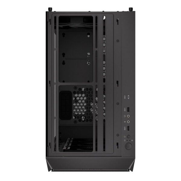 Gelişmiş oyun bilgisayarı kasa, ön ve arka bağlantı noktaları, USB girişleri ve hava soğutma sistemi ile yüksek performanslı oyun donanımı için tasarlanmış. Kasa, geniş iç alan ve iyi hava akışı sağlayarak gaming deneyimini artırır. Modern tasarımı ve fonksiyonel özellikleriyle oyuncular ve teknik ilgililer için ideal bilgisayar kasası. Kasanın iç yapısı ve bağlantı noktaları, oyun ve yüksek performans gerektiren uygulamalar için optimize edilmiştir.