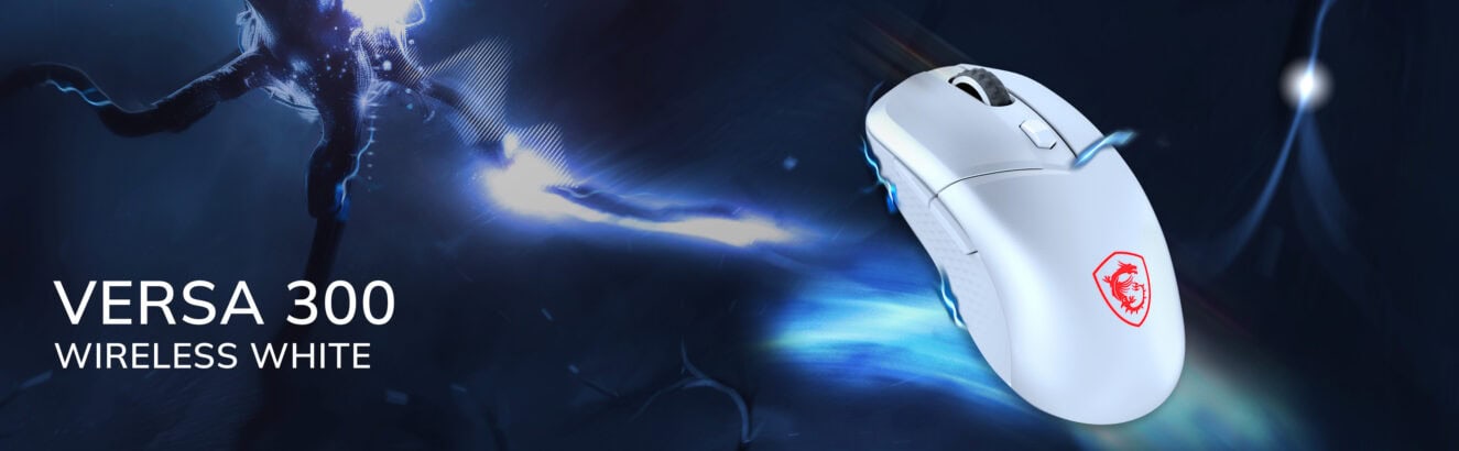 MSI VERSA 300 WIRELESS WHITE Gaming Mouse H1