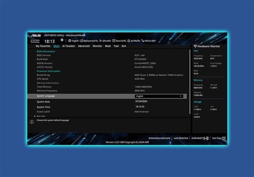 ASUS BIOS kullanımı ve sistem bilgilerinin görüntüsü, anakart ve donanım yapılandırması hakkında detaylı bilgi içermektedir.