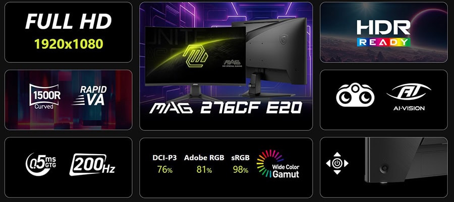 MSI MAG 276CF E20 Gaming Monitör H4