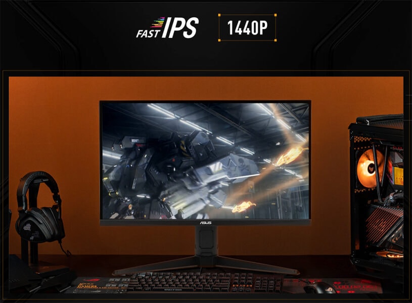 TUF Gaming VG27AQML5A Yüksek çözünürlükte oyuncu monitörü, oyun ve grafik tasarım için yüksek kalite IPS ekran, 144Hz yenileme hızı ve 1440P çözünürlük ile üstün görsel deneyim.