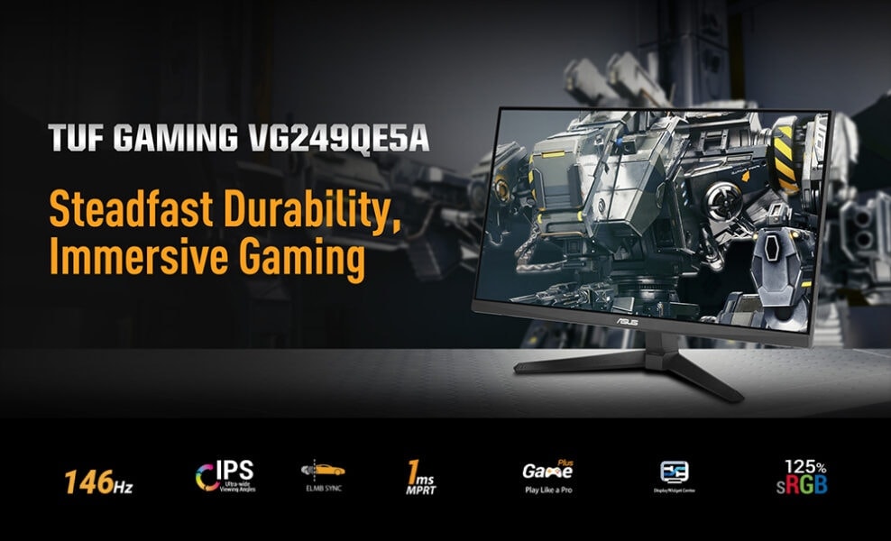 TUF Gaming VG249QE5A 27 inç ASUS TUF Gaming monitör, yüksek hızda oyun deneyimi ve geniş görüntüleme açısı ile kaliteli ekran performansı sunar.