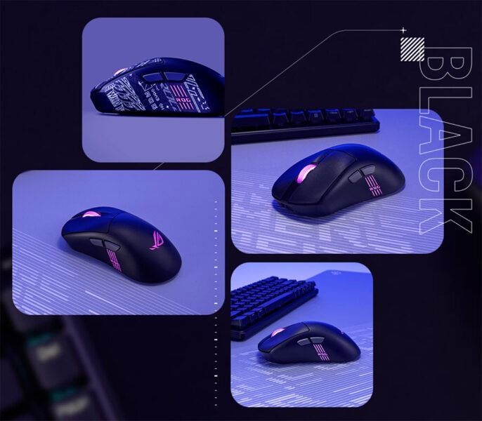 ROG Keris II Origin Yüksek kaliteli gaming fare, RGB ışıklı tasarım, ergonomik ve hızlı tepki süreli mouse, profesyonel oyuncular için uygun, oyun ve bilgisayar kullanımı için ideal.