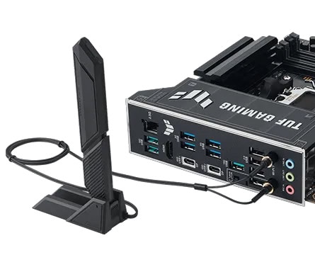 TUF GAMING X870E-PLUS WIFI7 Yüksek Düşük Güçlü Gaming Anakart ve Kablosuz Ağ Anteni ile Oyun Performansını Artıran Anakart ve Anten Seti.