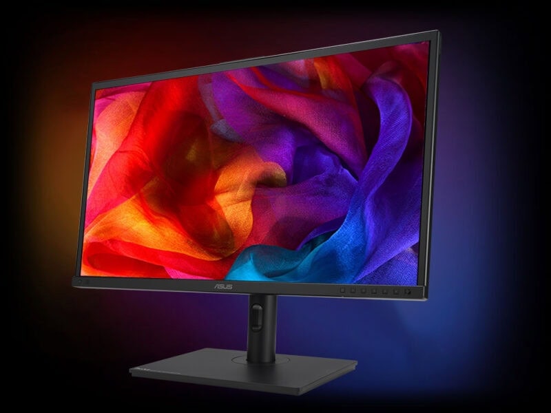 ProArt Display OLED PA27DCE-K Yüksek çözünürlüklü ASUS oyun ve grafik tasarım monitörü, geniş renk yelpazesi ve yüksek yenileme hızıyla kusursuz görüntü kalitesi sunar.