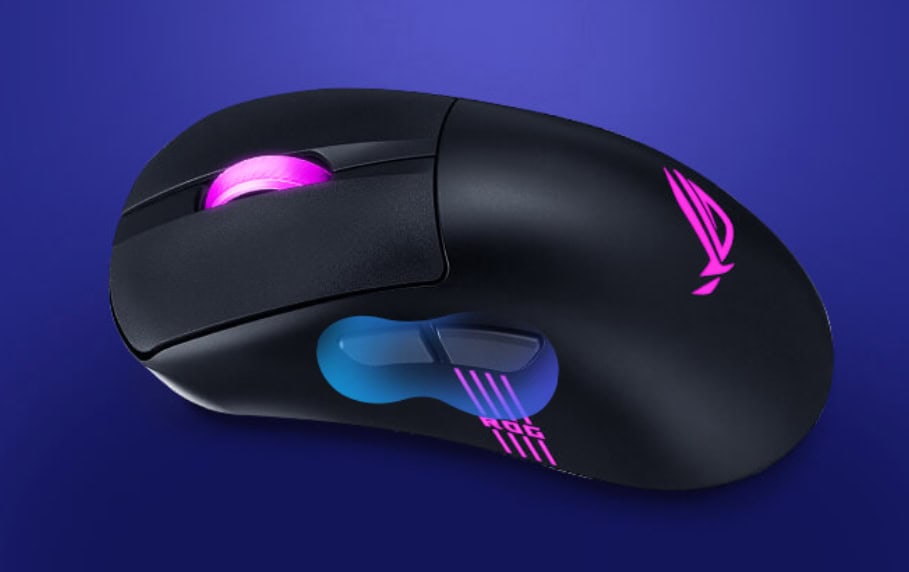 ROG Keris II Origin Yüksek performanslı gaming mouse, RGB aydınlatmalı, ergonomik tasarım, hızlı tepki süresi, profesyonel oyuncular ve gamers için optimize edilmiştir.