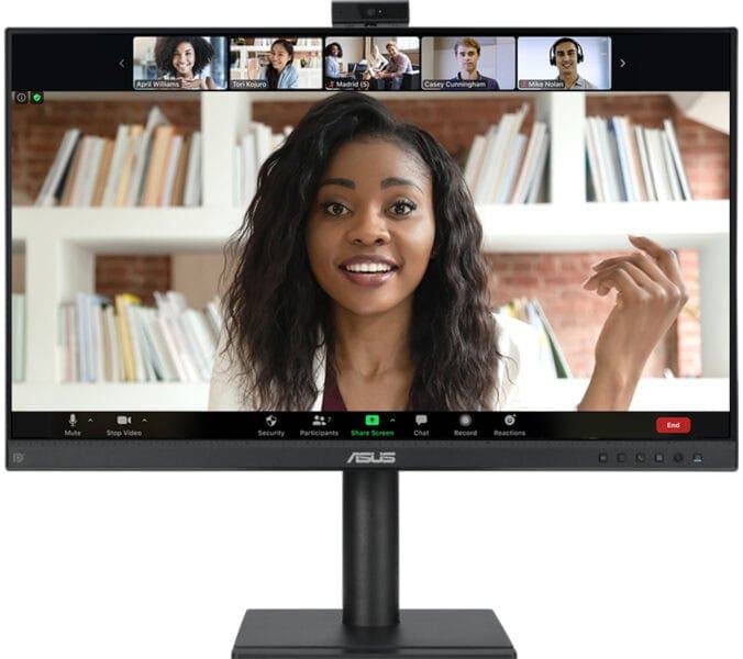 Görüntüleme ve video konferans için ASUS bilgisayar monitörü, evden çalışma ve online eğitim uyumlu. Çok sayıda katılımcı ile yüksek çözünürlüklü video görüşmesi sağlayan ekran.