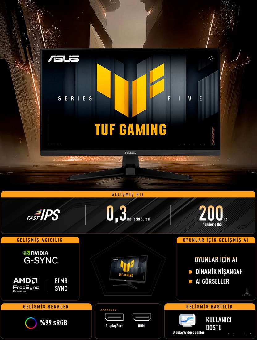 ASUS TUF Gaming VG279Q5A Gaming Monitör H3