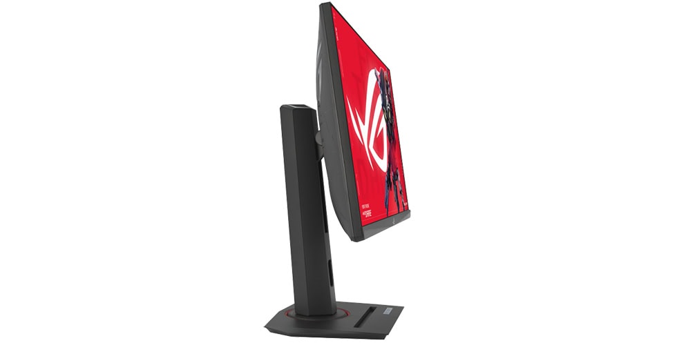 Yüksek çözünürlüklü ASUS ROG Swift monitör, profesyonel oyun ve grafik tasarım için ideal, şık tasarımıyla dikkat çeker.