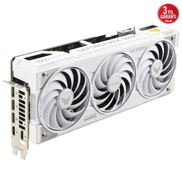 Yüksek performanslı ASUS NVIDIA GeForce RTX3 ekran kartı, oyun ve grafik işlemleri için optimize edilmiştir, gelişmiş soğutma ve dayanıklılık özellikleriyle öne çıkar.