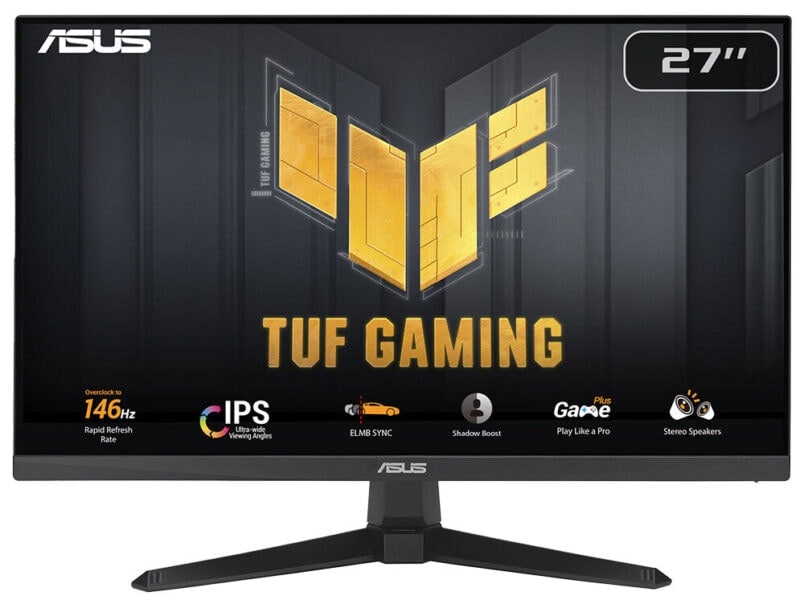 Yüksek çözünürlüklü ASUS TUF Gaming 27 inç monitör, IPS ekran teknolojisi ve 146 Hz yenileme hızı ile oyun deneyimini artırır. Güçlü ses sistemleri ve düşük tepki süresi ile en iyi oyun performansını sağlar.