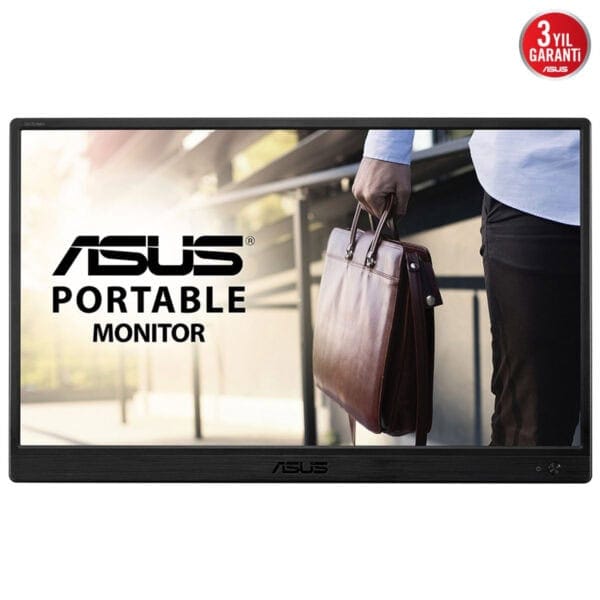 Yüksek çözünürlüklü ASUS portatif monitör, taşınabilir ekran ve oyun deneyimini artırmak için ideal, şık tasarımıyla seyahatlerde ve ofis kullanımına uygun.