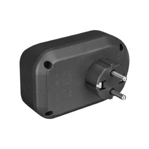 Çift Priz Adaptörü, Güç Dönüştürme ve Uluslararası Priz Uyumluluğu, Seyahat ve Ev Kullanımı İçin, Siyah Renk, Uzun Ömürlü ve Güvenli Elektrik Bağlantısı.