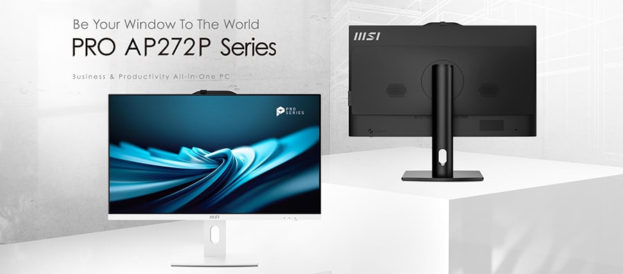 Yüksek çözünürlüklü MSI PRO AP272P Serisi tüm-in-one bilgisayar, ofis ve oyun performansı için tasarlanmış şık monitör. Modern tasarımı ve üstün teknolojisiyle dikkat çekiyor.