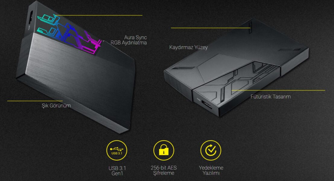 ASUS FX EHD-A1T 1TB Taşınabilir Disk H3