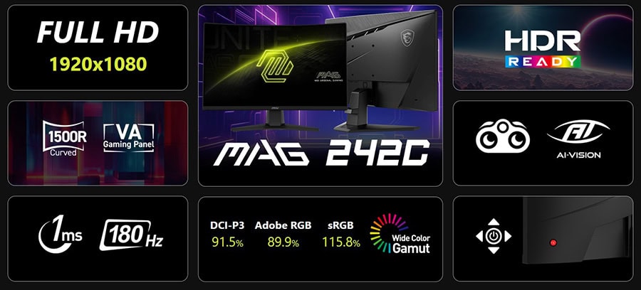 MSI MAG 242C Gaming Monitör H4