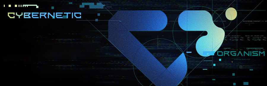 Yapay zekâ ve siber güvenlik temalı futuristik konsept görsel, dijital güvenlik, teknolojik gelişmeler ve siber saldırılara karşı önlemler, siber organizmanın yapısı ve korunması vurgulanmaktadır.