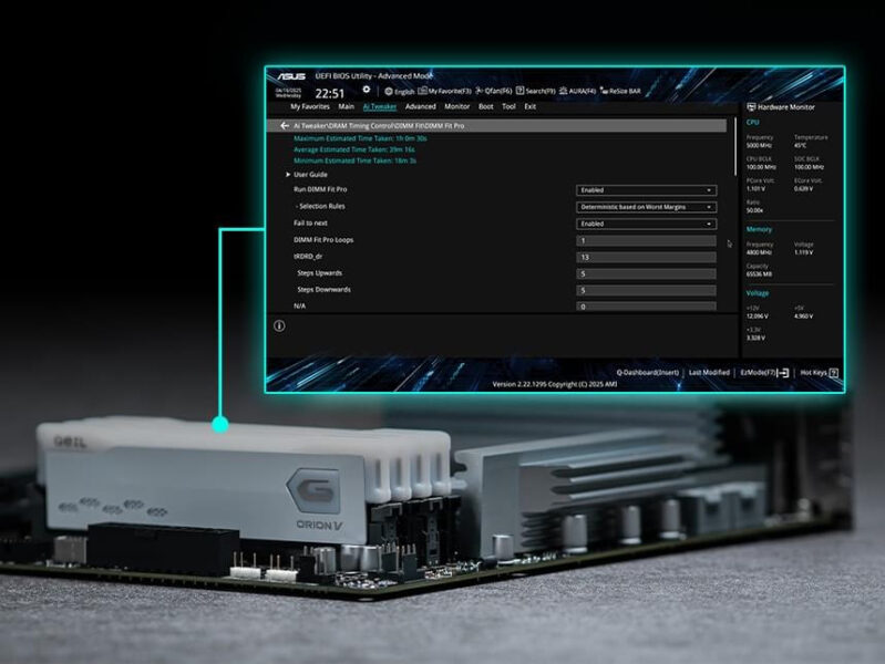Yonga plakası ve anten ile ASUS B860M Max Gaming AX anakart seti, yüksekPerformanslı oyun ve yoğun işlem gücü için optimize edilmiştir.