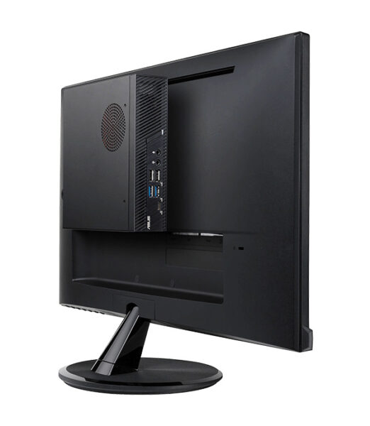 ASUS MiniPC PB63 İşlemci ve ekran kartı içeren oyun bilgisayarı arka tarafı, yüksek performanslı bilgisayar donanımı, oyuncu bilgisayarı, masaüstü gaming bilgisayarı, yüksek FPS oyunlar için uygundur.