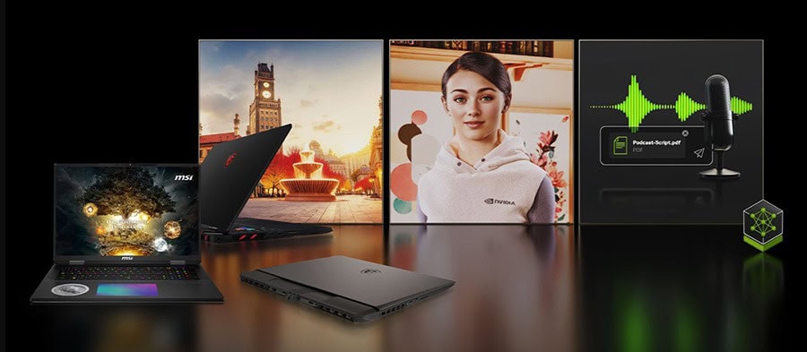 Yüksek teknolojili dizüstü bilgisayarlar ve oyun ekipmanları ile gaming, iletişim ve içerik üretimi için kullanılan modern ekipmanlar, profesyonel ve eğlence amaçlı kullanımlar için ideal.