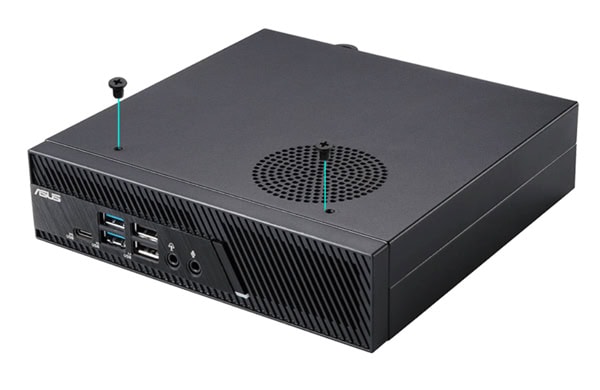 ASUS MiniPC PB63 ASUS mini PC masaüstü bilgisayar, oyun ve ofis kullanımı için yüksek performanslı küçük bilgisayar kompetifi.