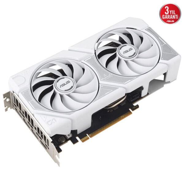 Yüksek performanslı oyun ekran kartı, ASUS çift fanlı beyaz tasarım, yüksek grafik gücü ve serin çalışma, oyun ve grafik işleme için ideal, 3 yıl garanti ile oyuncular için uygun.