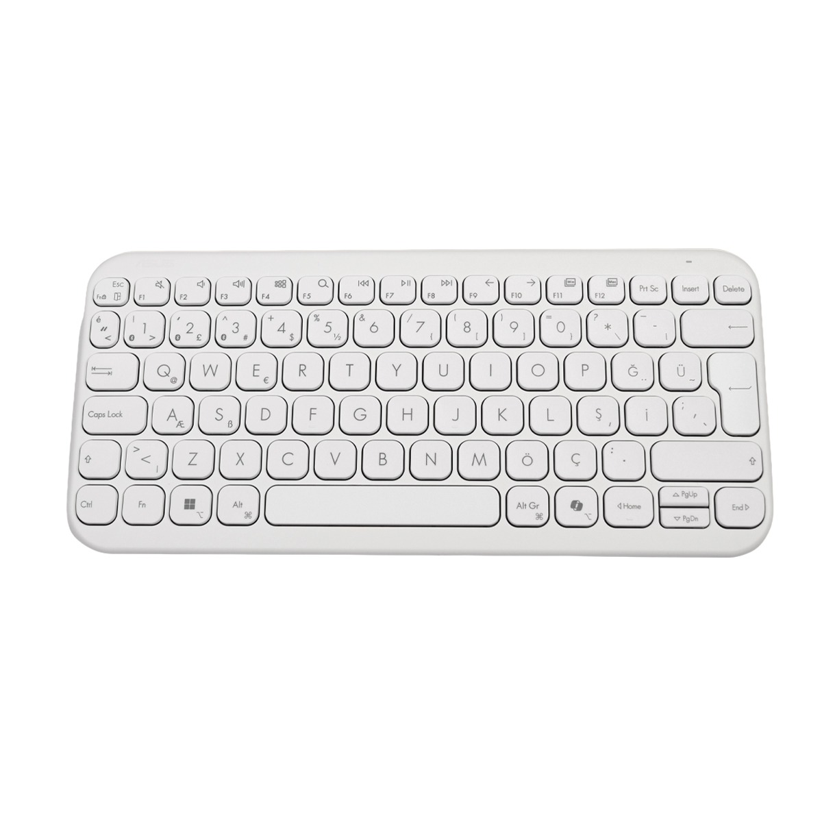 Asus Marshmallow Kw100 Beyaz Kablosuz Türkçe Mac Uyumlu Klavye 1