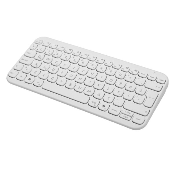 Asus Marshmallow Kw100 Beyaz Kablosuz Türkçe Mac Uyumlu Klavye 2