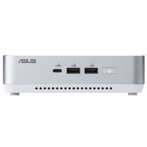 USB-C ve USB 3.0 portlarıyla yüksek hızlı veri aktarımı sağlayan modern ASUS bilgisayar bağlantı cihazı.