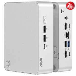 Yüksek çözünürlüklü, çoklu USB ve HDMI portlarına sahip olağanüstü beyaz bilgisayar ana kartı, ASUS NUC serisi, oyun ve ofis kullanımı için ideal, 3 yıl garanti ile güvenilir performans sağlar.