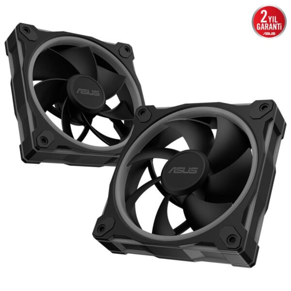 Yüksek performanslı bilgisayar kasa fanları, PC soğutma ve sistem sağlığı için ideal, sessiz ve verimli hava akışı sağlar, RGB ışıklandırma ile şık tasarım, ASUS kalitesiyle oyun ve ofis kullanımı.