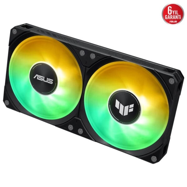Animasyonlu RGB bilgisayar fanı, ASUS ve YÜZ logosu ile yüksek performanslı soğutma çözümü, oyun ve bilgisayar toplama için ideal. RGB aydınlatma ve şık tasarım.