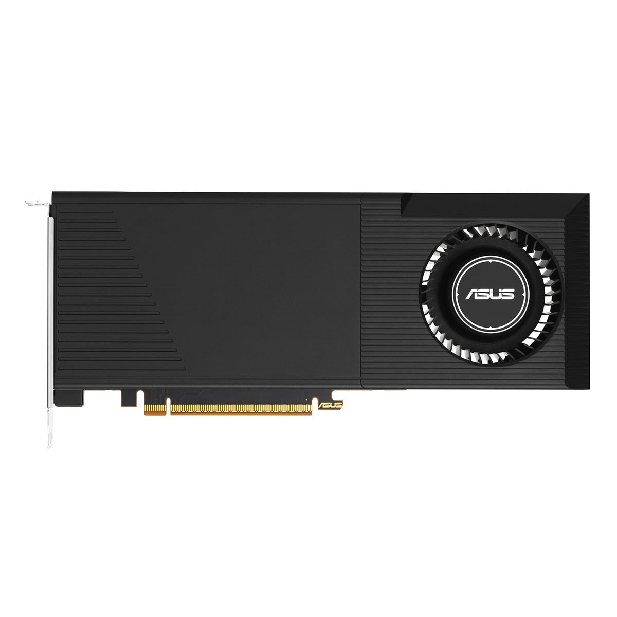 ASUS Turbo Radeon AI Pro R9700 32GB blower tipi ekran kartı önden görünüm