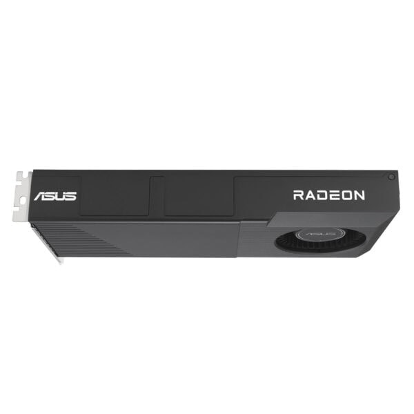 ASUS Turbo Radeon AI Pro R9700 2 slot ince profil üstten görünüm