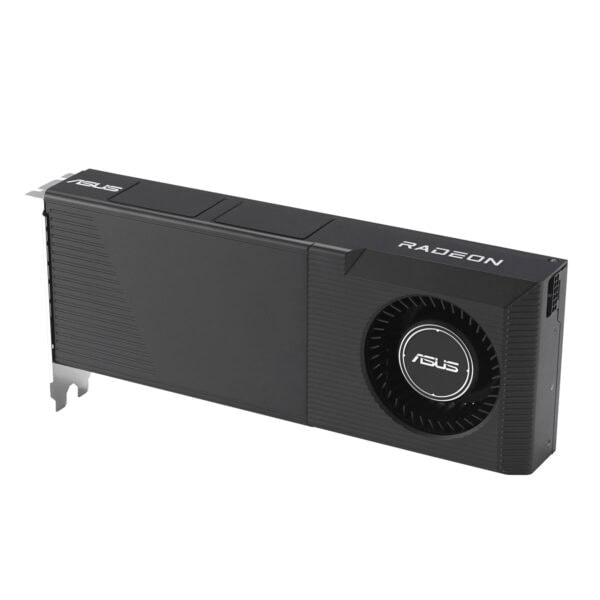 ASUS Turbo Radeon AI Pro R9700 2 yuvalı ekran kartı yan görünüm
