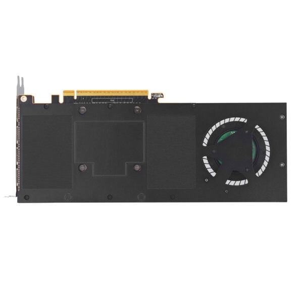 ASUS Turbo Radeon AI Pro R9700 arka yüz ve döküm backplate