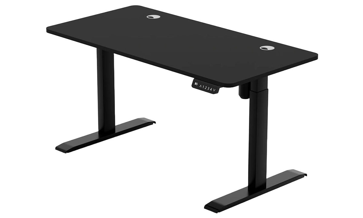 Karr O-Flex Tek Motorlu 140x70 Siyah Ayak Siyah Tabla Masa – Akıllı Özelliklerle Geliştirilmiş Konfor