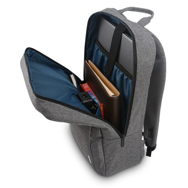 Günlük kullanıma uygun gri modern sırt çantası, laptop, defter ve teknolojik cihazlar için bol bölmeli, şık ve dayanıklı tasarım, seyahat ve okul için ideal.