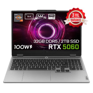 Lenovo Loq 15ahp10 Amd Ryzen 7 250 32gb Ddr5 2tb Ssd Rtx 5060 8gb 100w 15.6 Inç Full Hd 144hz Ips Freedos Gaming Laptop (83jg008utrv3) 1