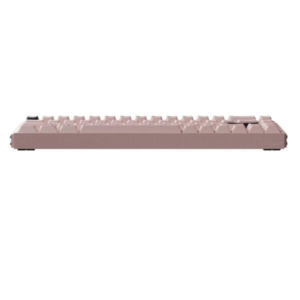 Minimal pembe bilgisayar klavye; ergonomik ve şık tasarımla oyun ve yazma deneyimini artırır. Üst düzey mekanik tuşlar ile yüksek performans sağlar, bilgisayar ve oyun severler için ideal.