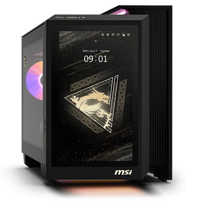 Yüksek performanslı oyun bilgisayarı, MSI Gaming Tower, RGB aydınlatmalı ve güçlü donanımıyla oyun tutkunlarına özel tasarım, gelişmiş soğutma sistemleri ve yüksek grafik performansı sağlar.