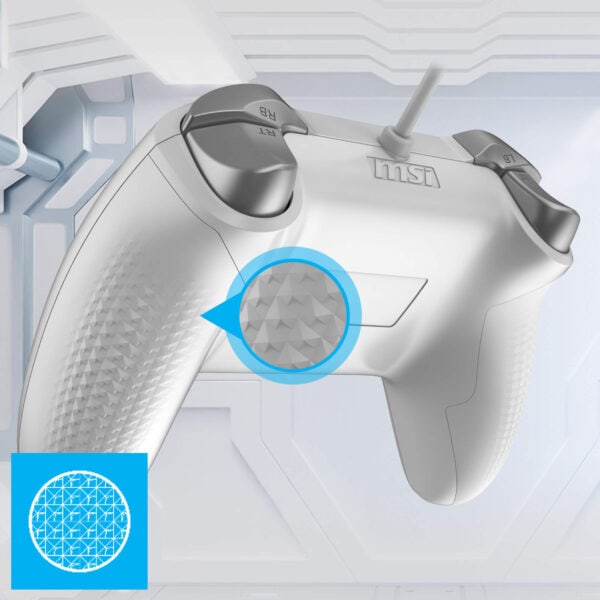 MSI FORCE GC200 WHITE Hall Effect Kablolu Gamepad – SÜRÜKLEYİCİ OYUN DENEYİMİ İÇİN