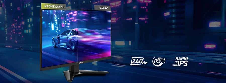 Yüksek performanslı oyun monitörü, 240Hz yenileme hızı ve hızlı tepki süresi ile hızlı ve akıcı oyun deneyimi sağlar. IPS ekran, canlı renkler ve geniş görüş açıları sunar.