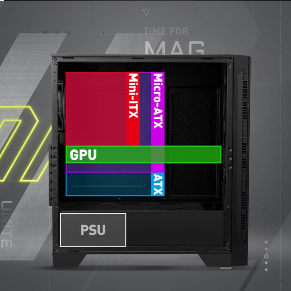 MSI MAG FORGE 321R AIRFLOW Gaming Kasa H6