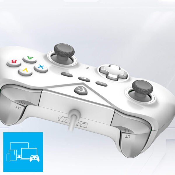 Yaklaşık 4K video ve oyun konsolu denetleyici, modern oyun deneyimi ve e-spor için kullanılır, yenilikçi tasarım ve yüksek performans vurgusu, gaming ve eğlence temalı görsel.