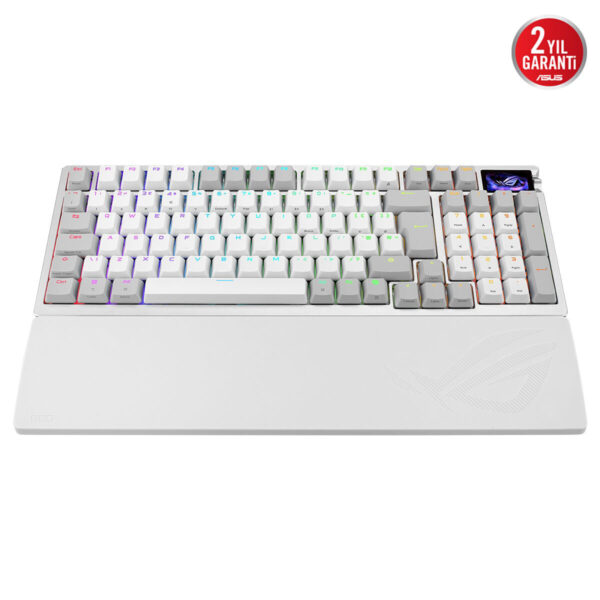 Asus Rog Azoth 96 He White 8k Hz Rog Hfx V2 Manyetik Switch Hall Effect Rgb Kablosuz Hotswap İngilizce Mekanik Gaming Klavye 4