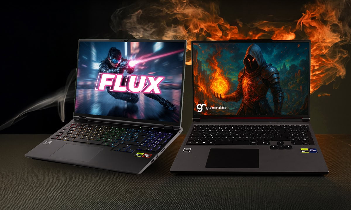 Flux oyunu ve karanlık savaşçı temalı dizüstü bilgisayarlar, yüksek çözünürlüklü ekranlar ve güçlü performans özellikleriyle öne çıkıyor. Gaming gen.tr kapsamındaki bu görsel, en iyi oyun deneyimi için ideal oyun bilgisayarlarını tanıtıyor.