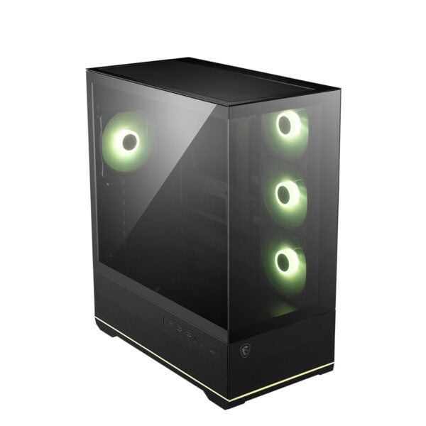 Yüksek performanslı gaming bilgisayarı kasası, LED aydınlatmalı soğutucu fanlar, şeffaf cam panel, güçlü yapı ve modern tasarım özellikleriyle en iyi oyun deneyimi sağlar.